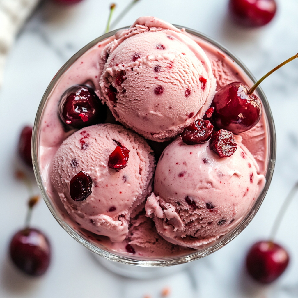 cherry greek frozen yogurt