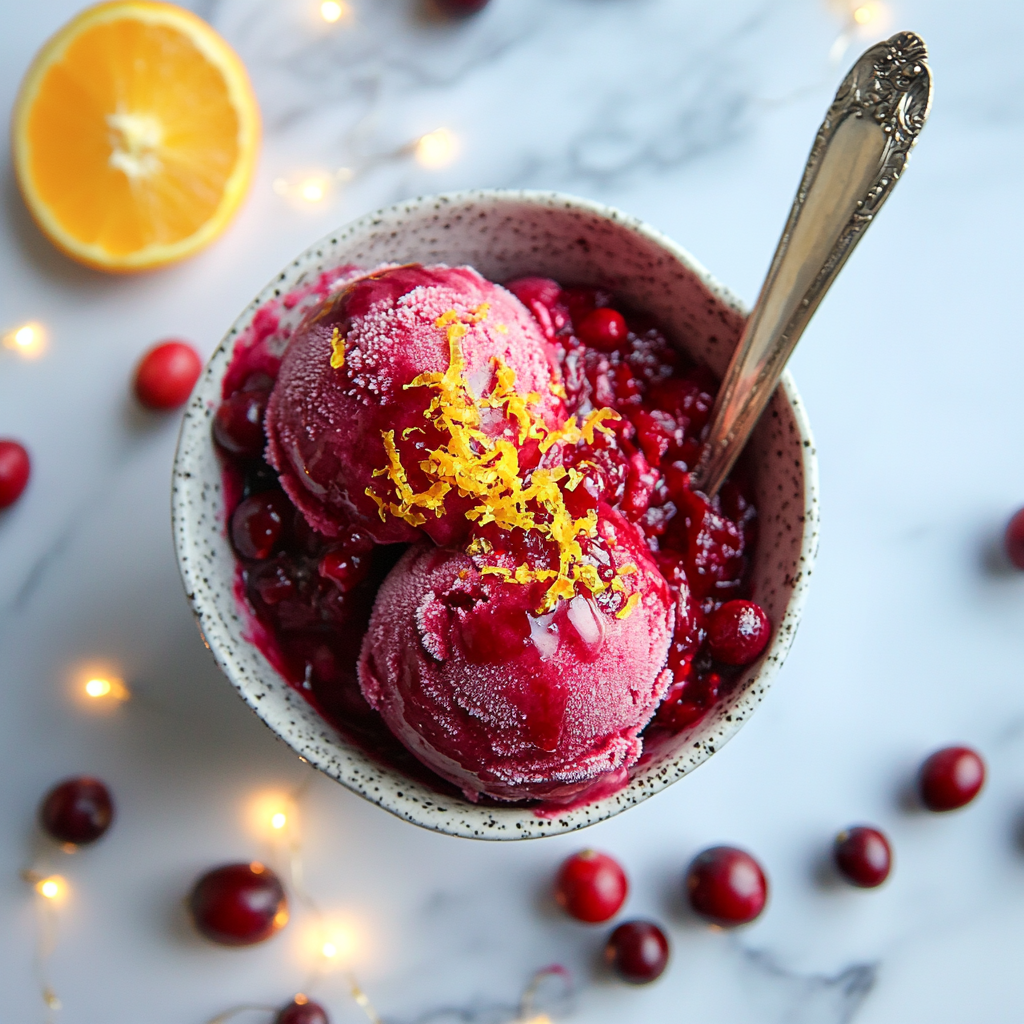 cranberry orange ice cream