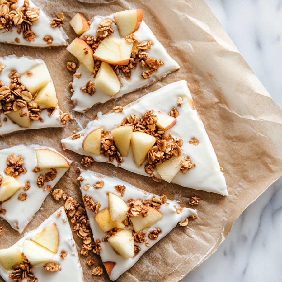 apple pie yogurt bark