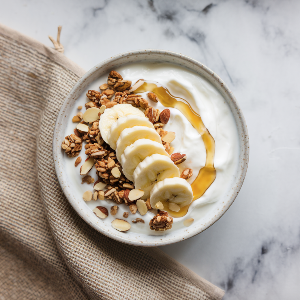 banana nut yogurt bowl