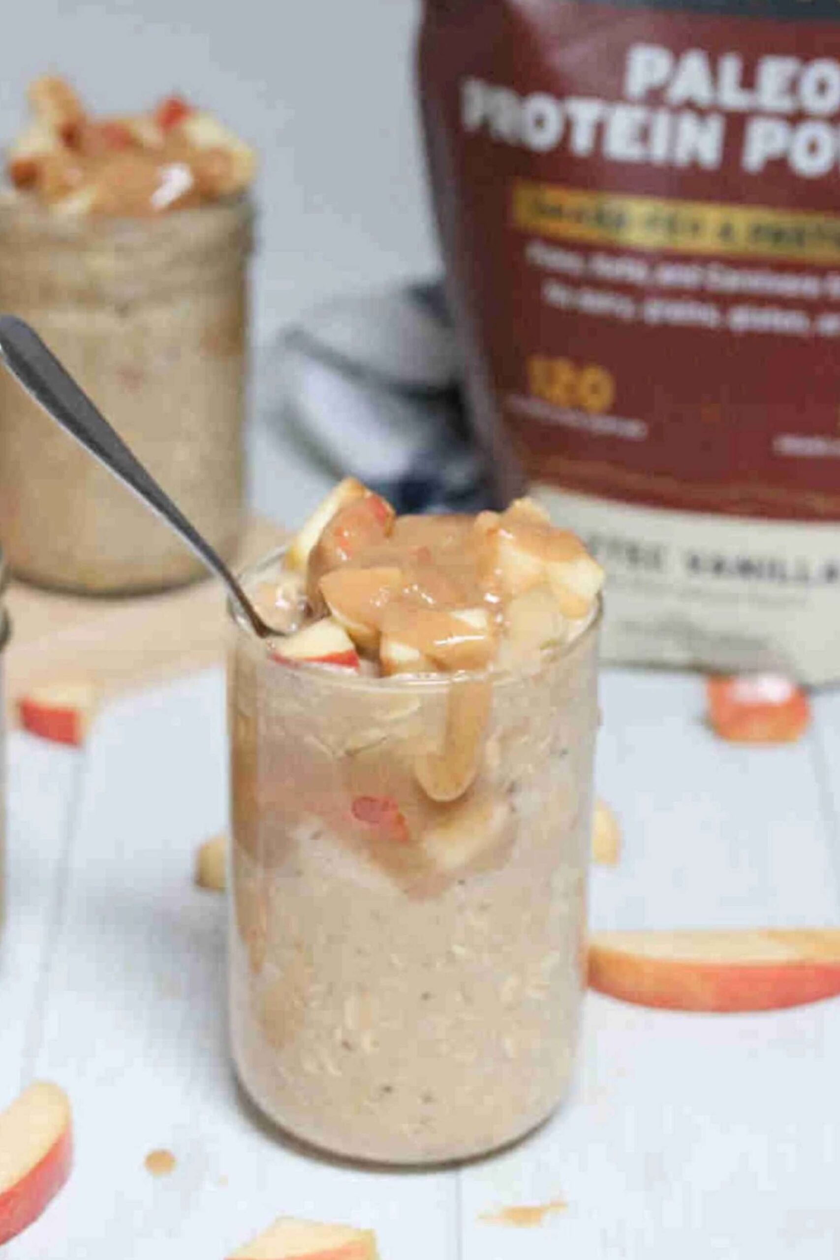 caramel apple overnight oats
