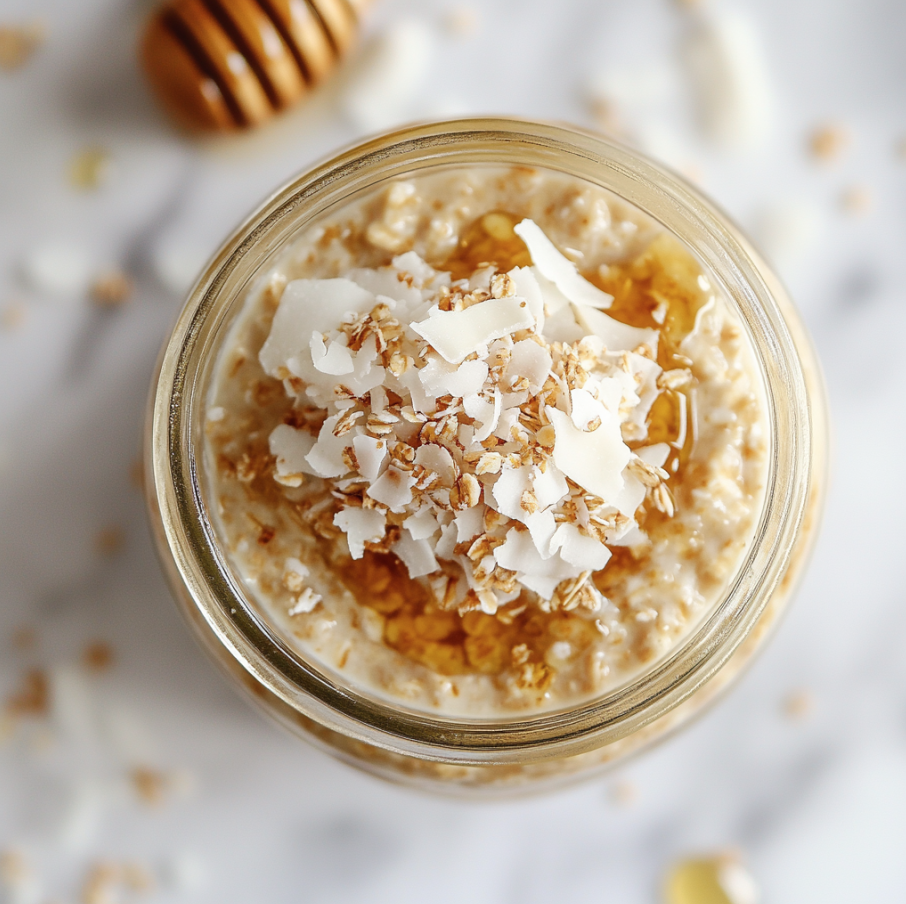 coconut cream pie overnight oats