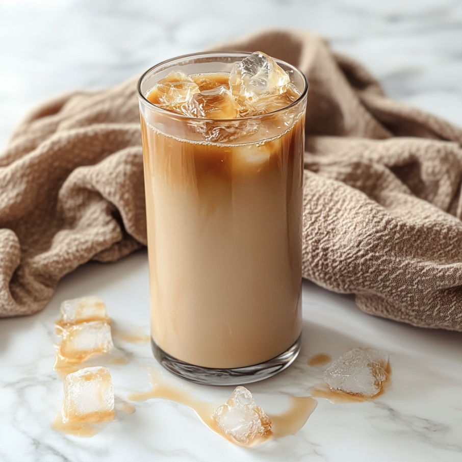 iced salted caramel latte