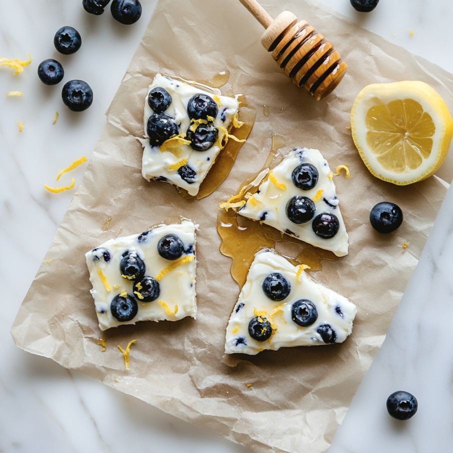 lemon blueberry yogurt bark
