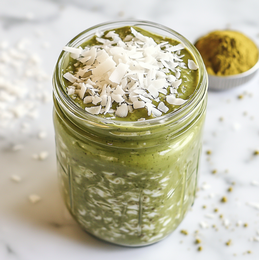 matcha coconut overnight oats
