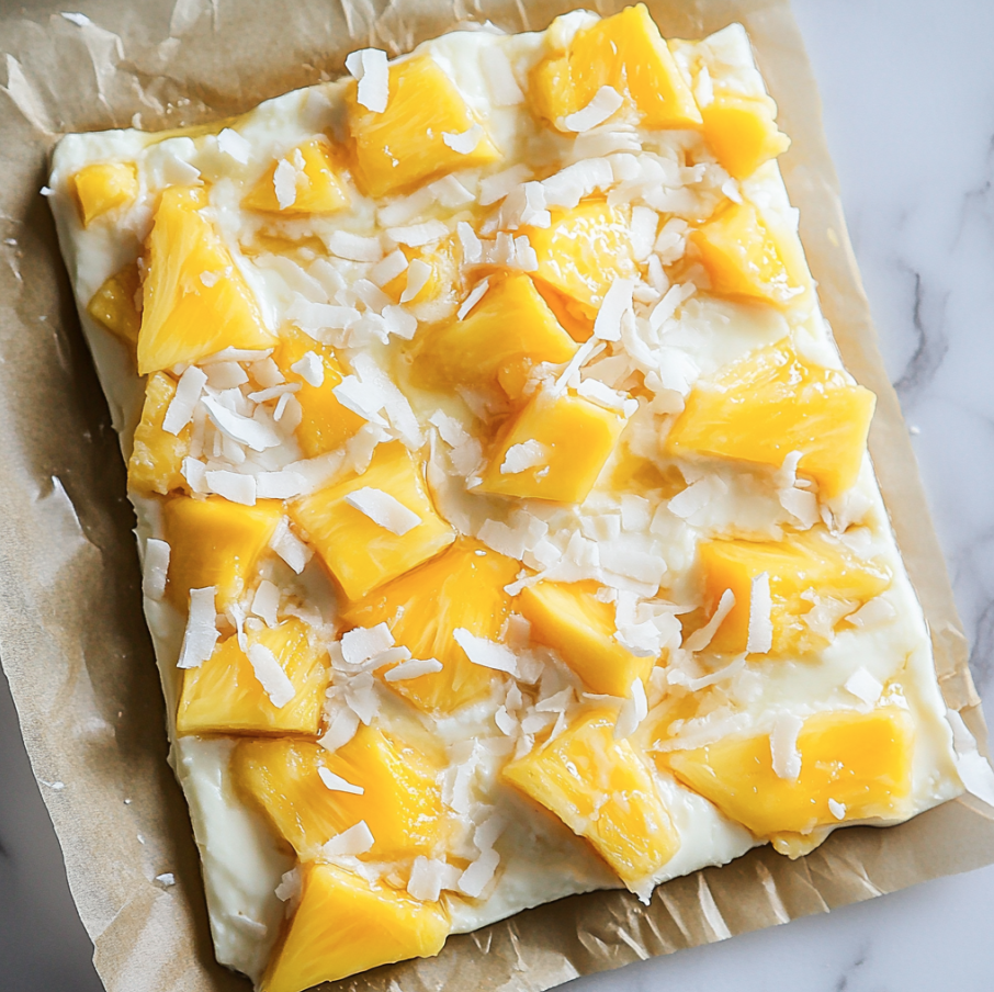 tropical yogurt bark