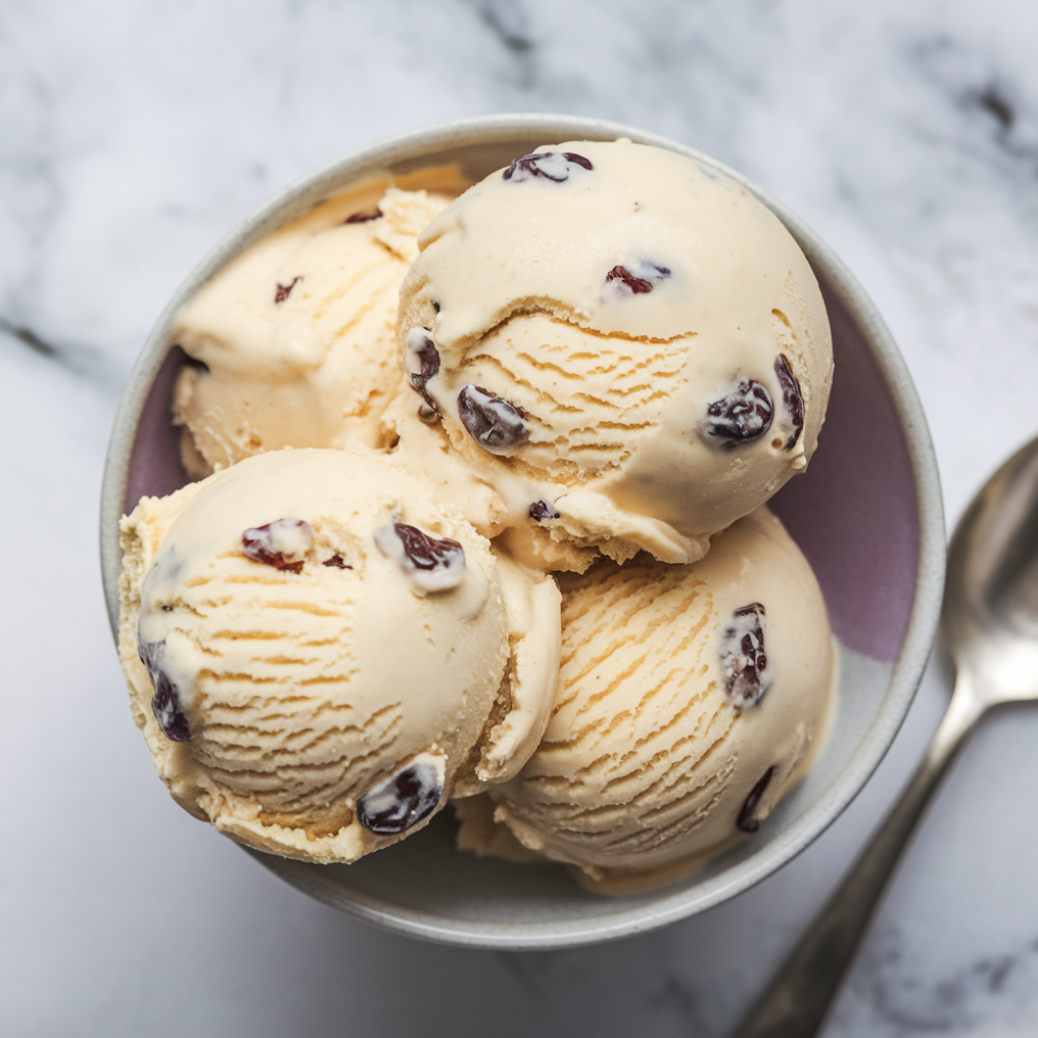 vegan rum and raisin ice cream