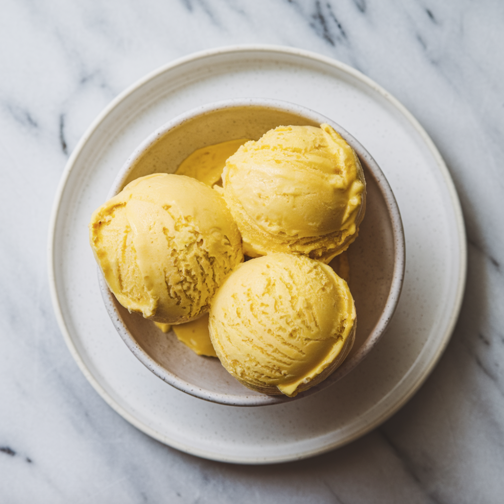 vegan turmeric and ginger ice cream