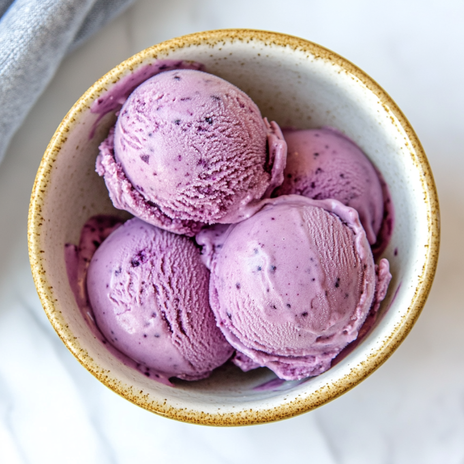 blueberry no churn ice cream