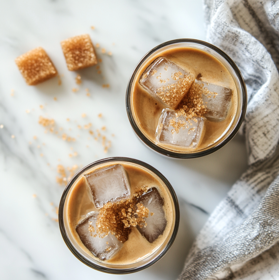 brown sugar vanilla iced coffees