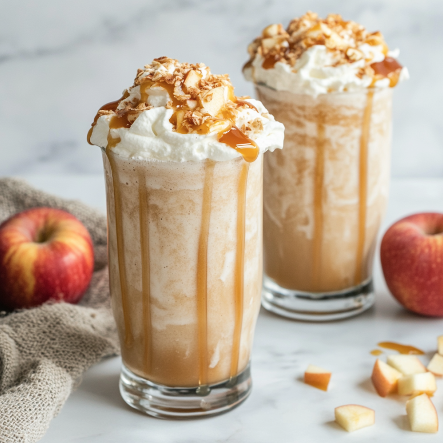 caramel apple milkshake
