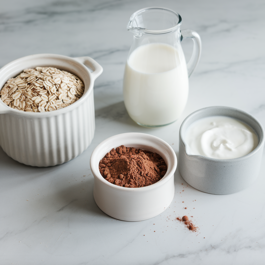 chocolate overnight oats ingredients