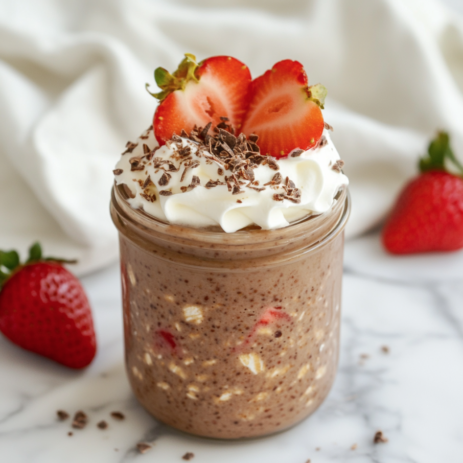 chocolate strawberry overnight oats