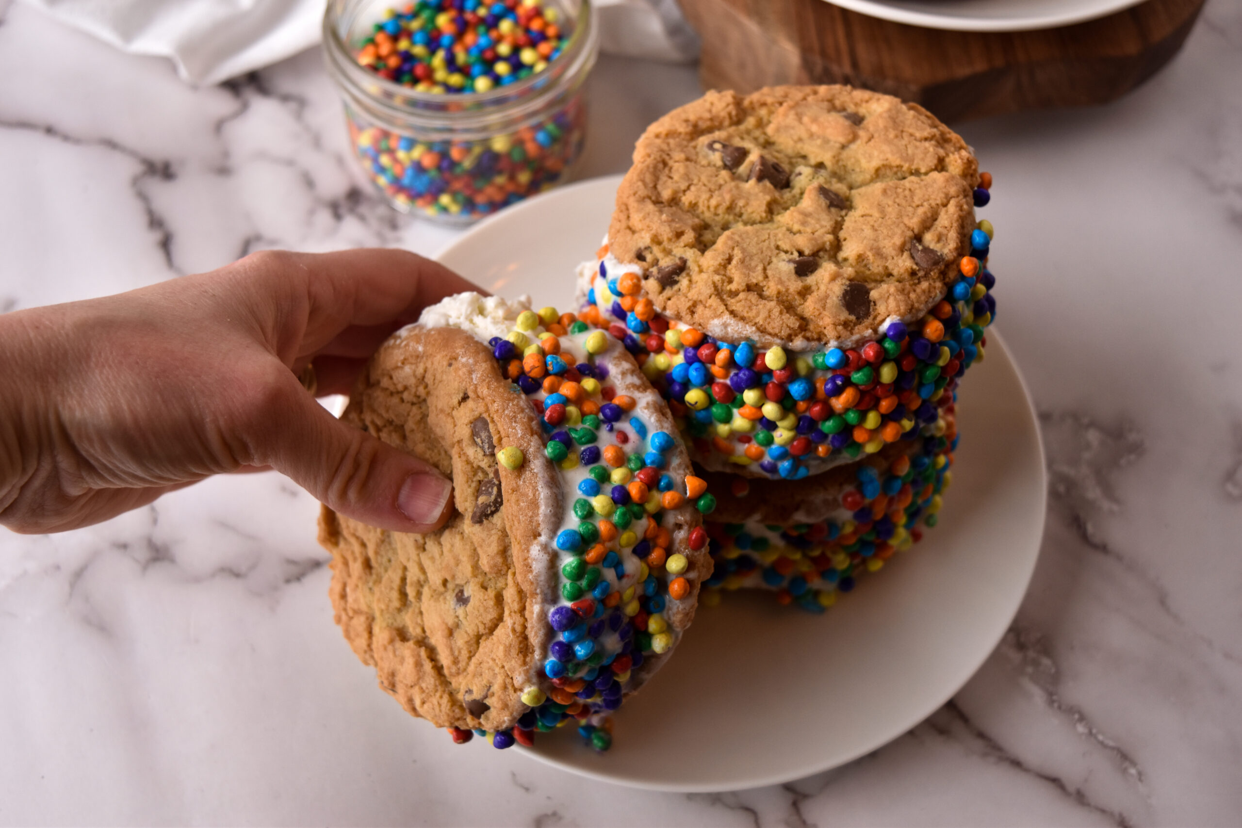 vanilla ice cream sandwich