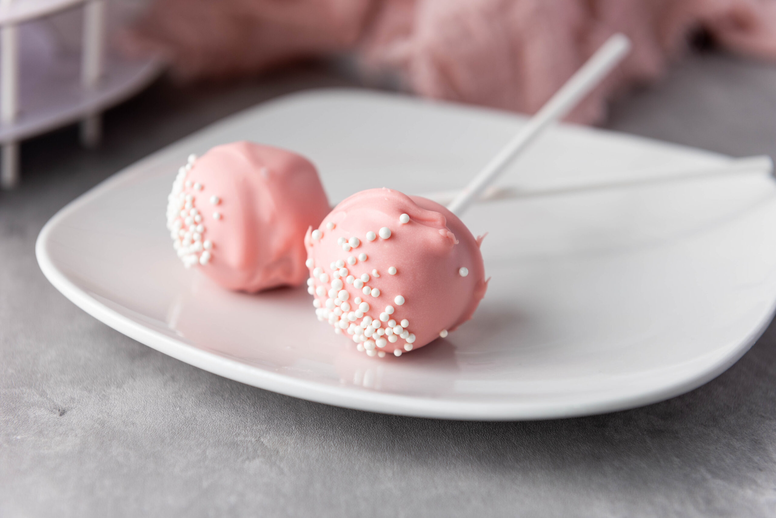cake pops on a plate