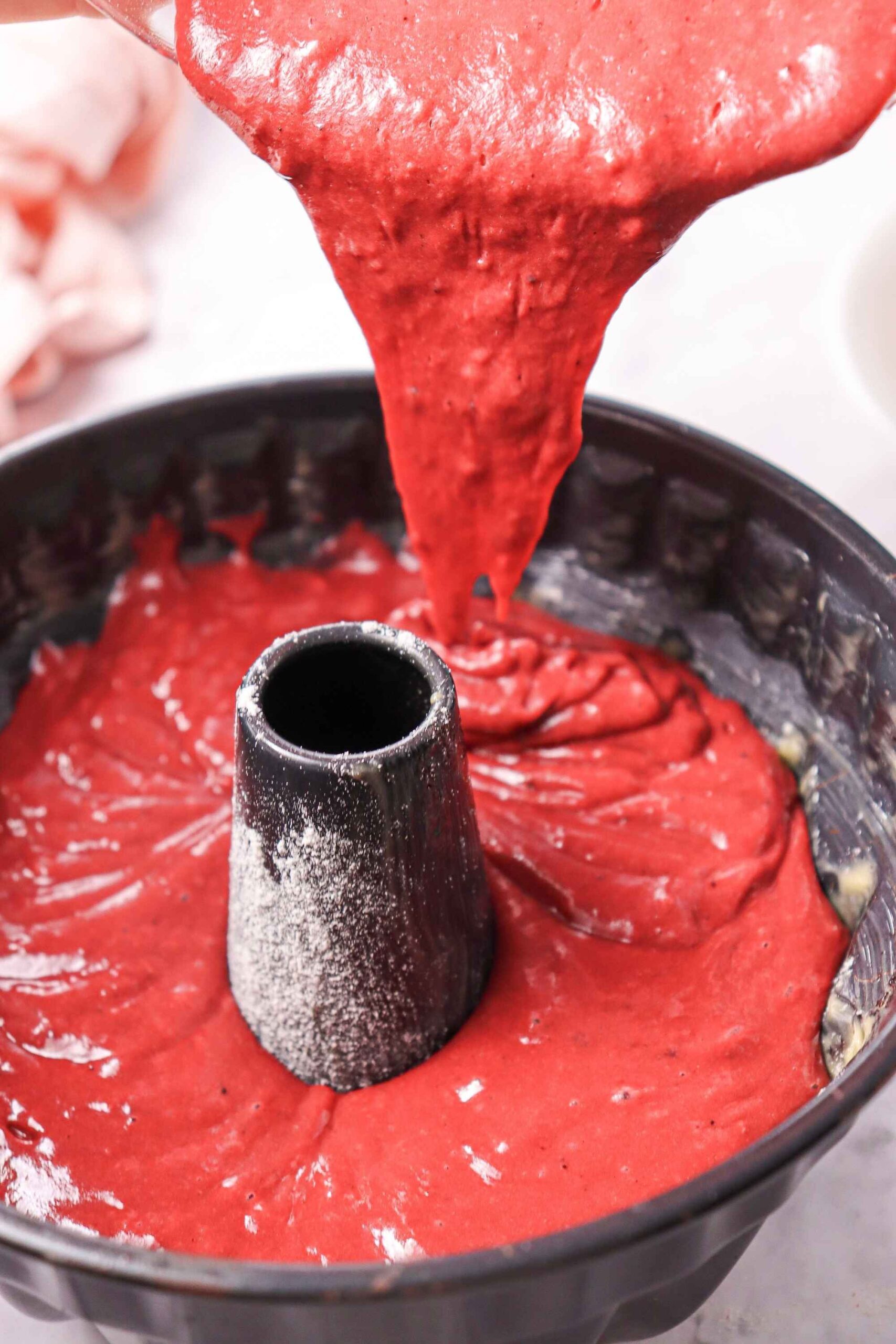 bundt cake in pan