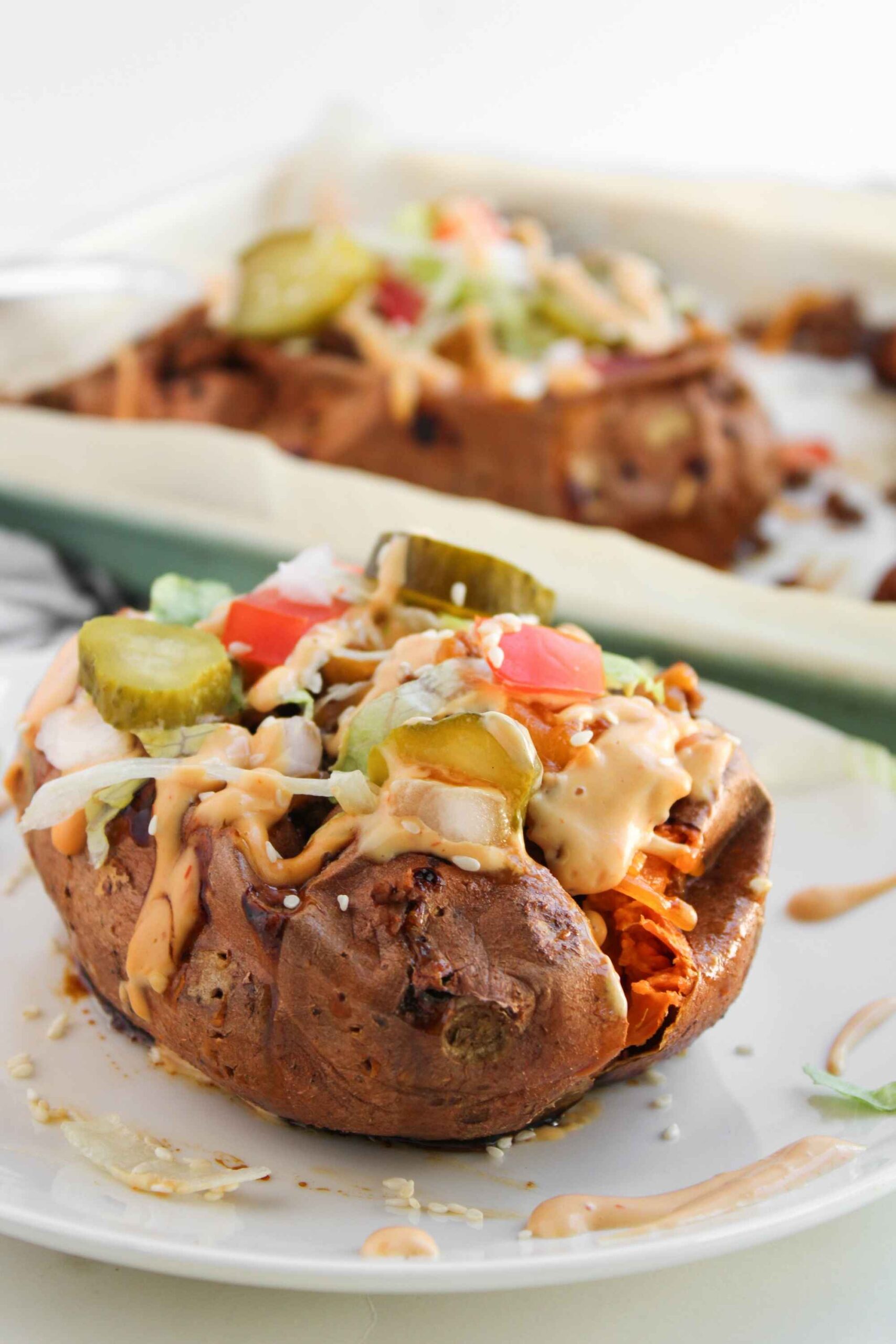 burger sweet potatoes