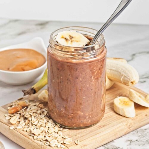 chocolate banana PB overnight oats