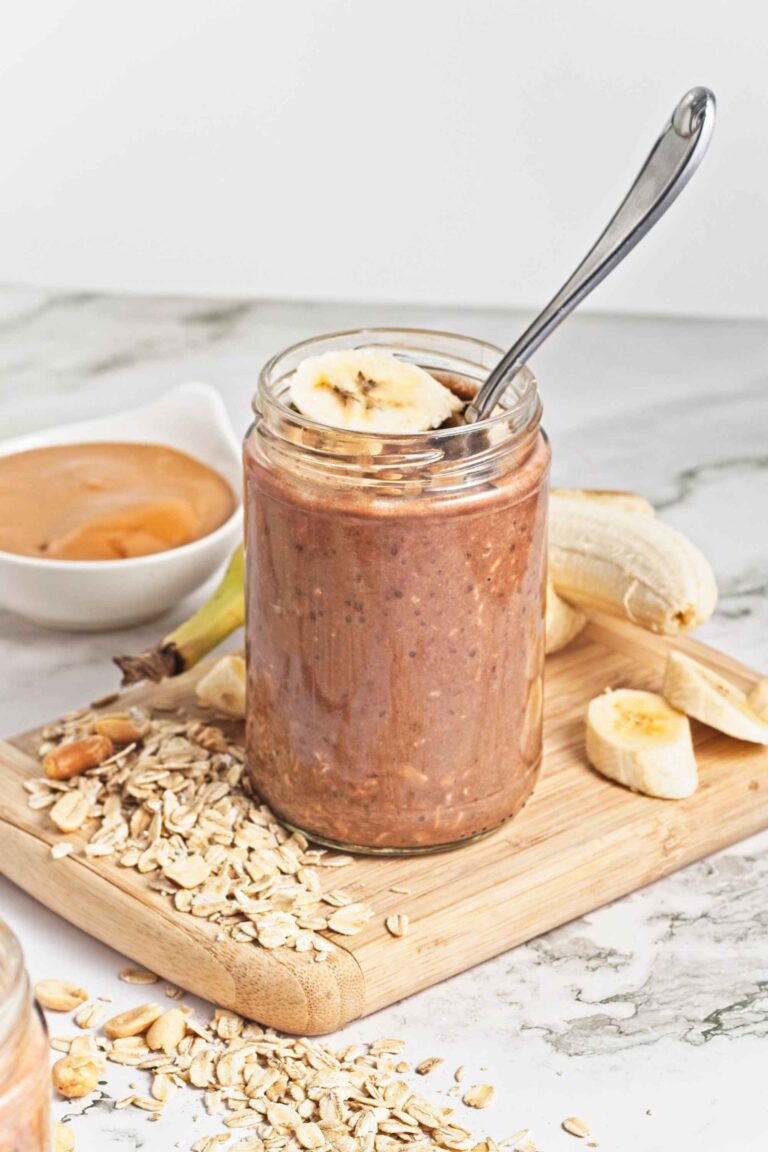 chocolate banana PB overnight oats