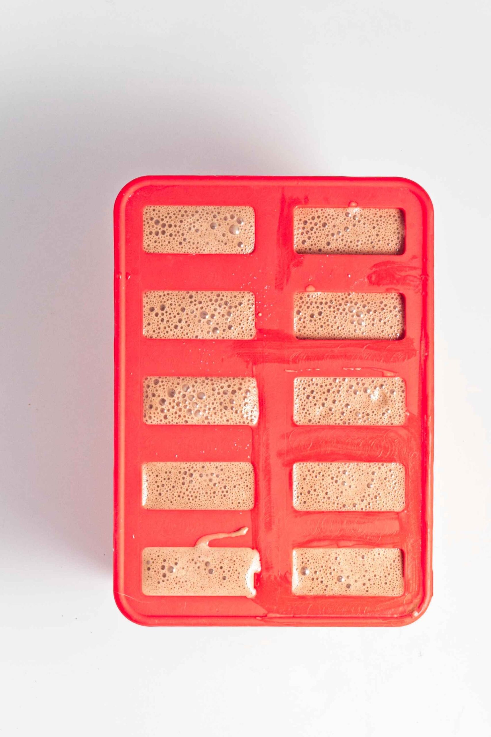 chocolate popsicles in mold