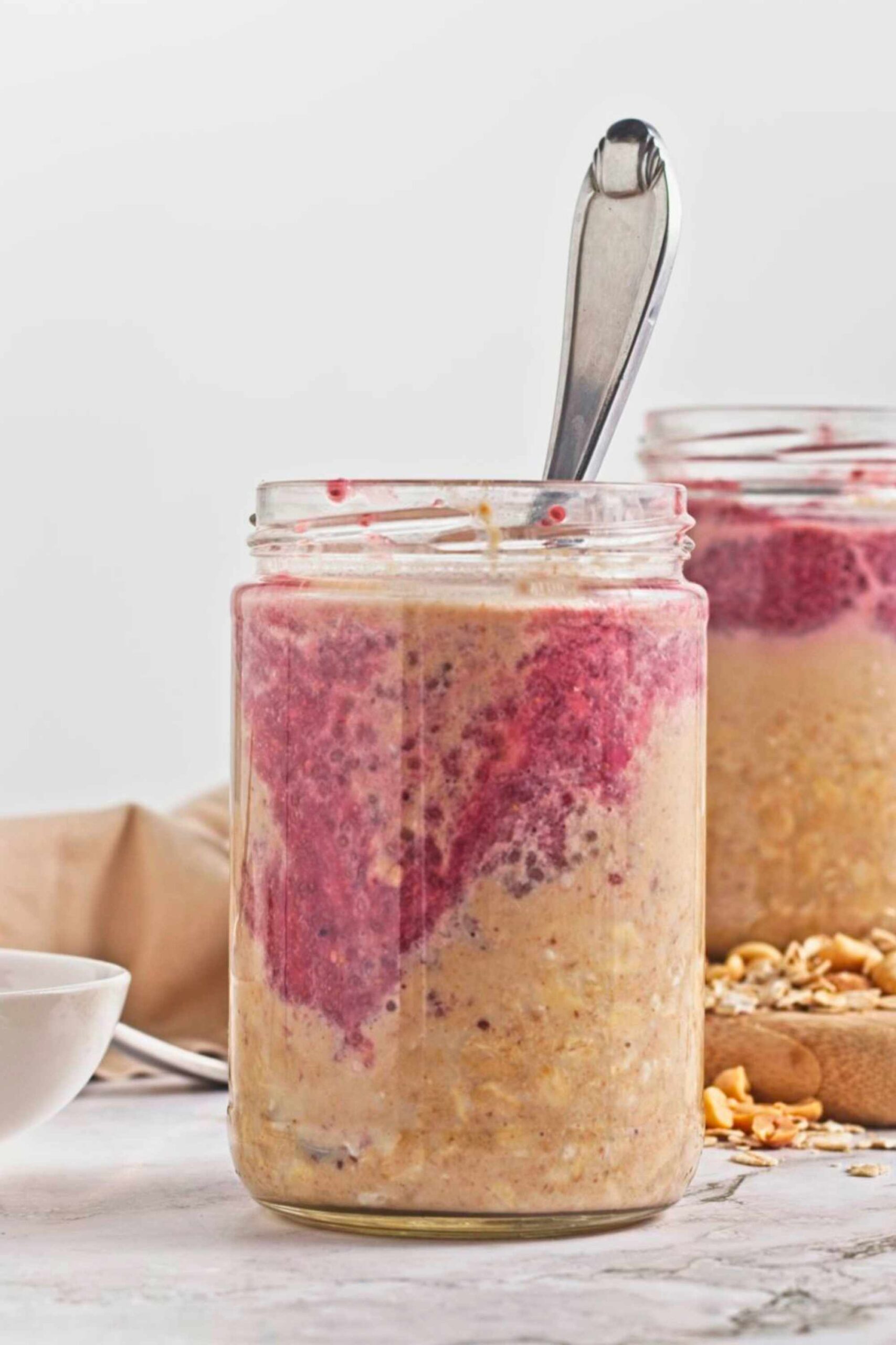 peanut butter jam overnight oats