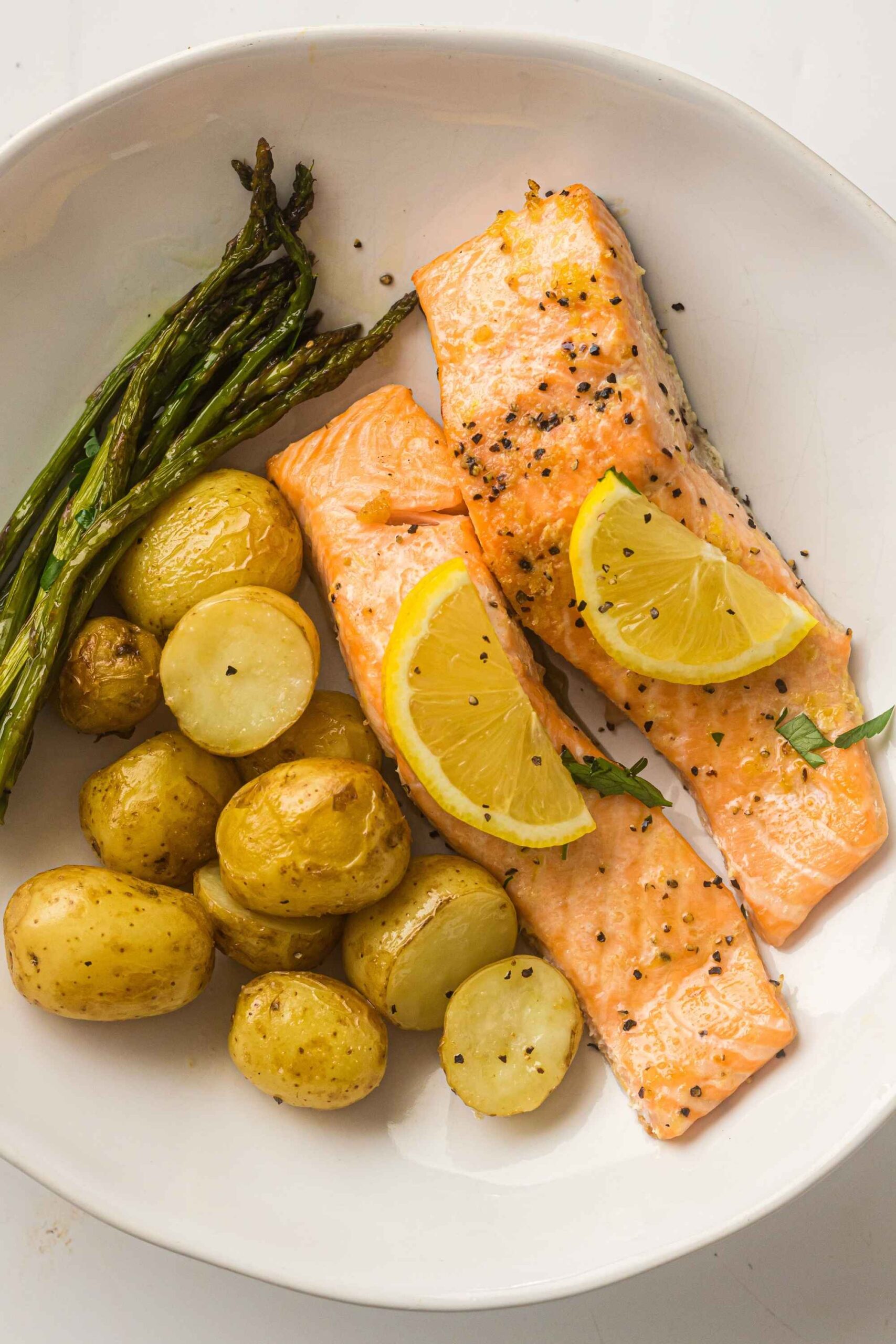 salmon and potatoes