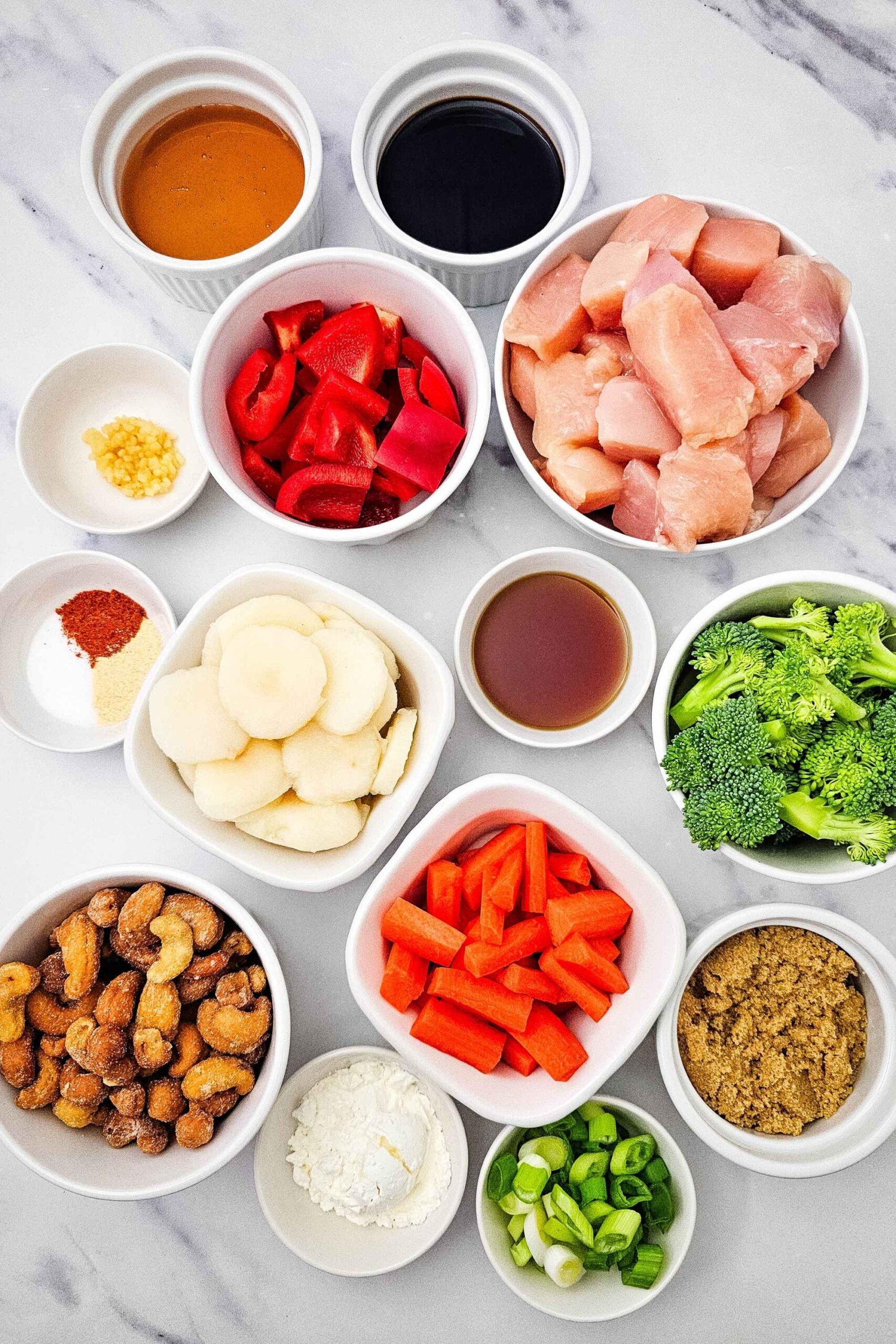 sheet pan cashew chicken ingredients