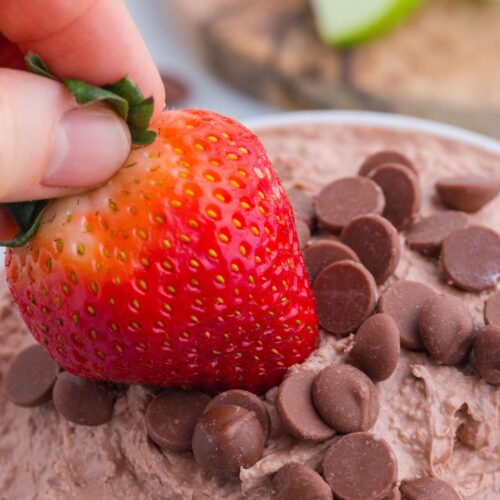 brownie batter dip strawberry