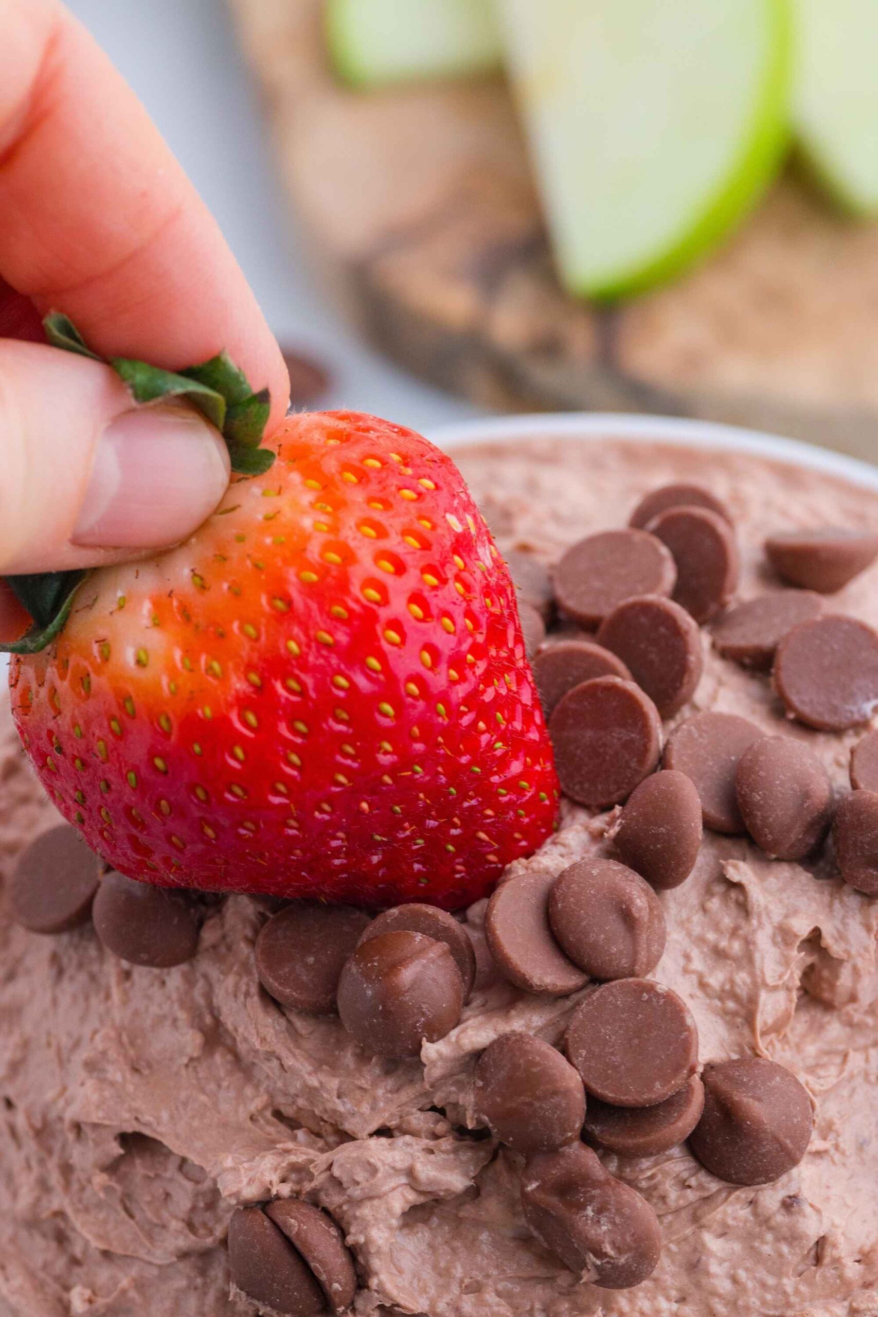 brownie batter dip strawberry