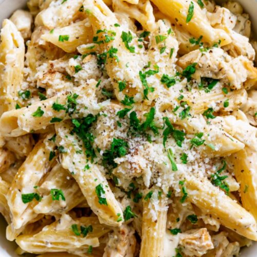 creamy garlic chicken pasta