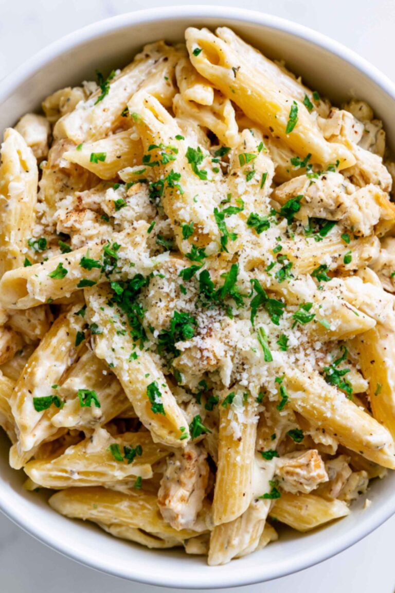 creamy garlic chicken pasta
