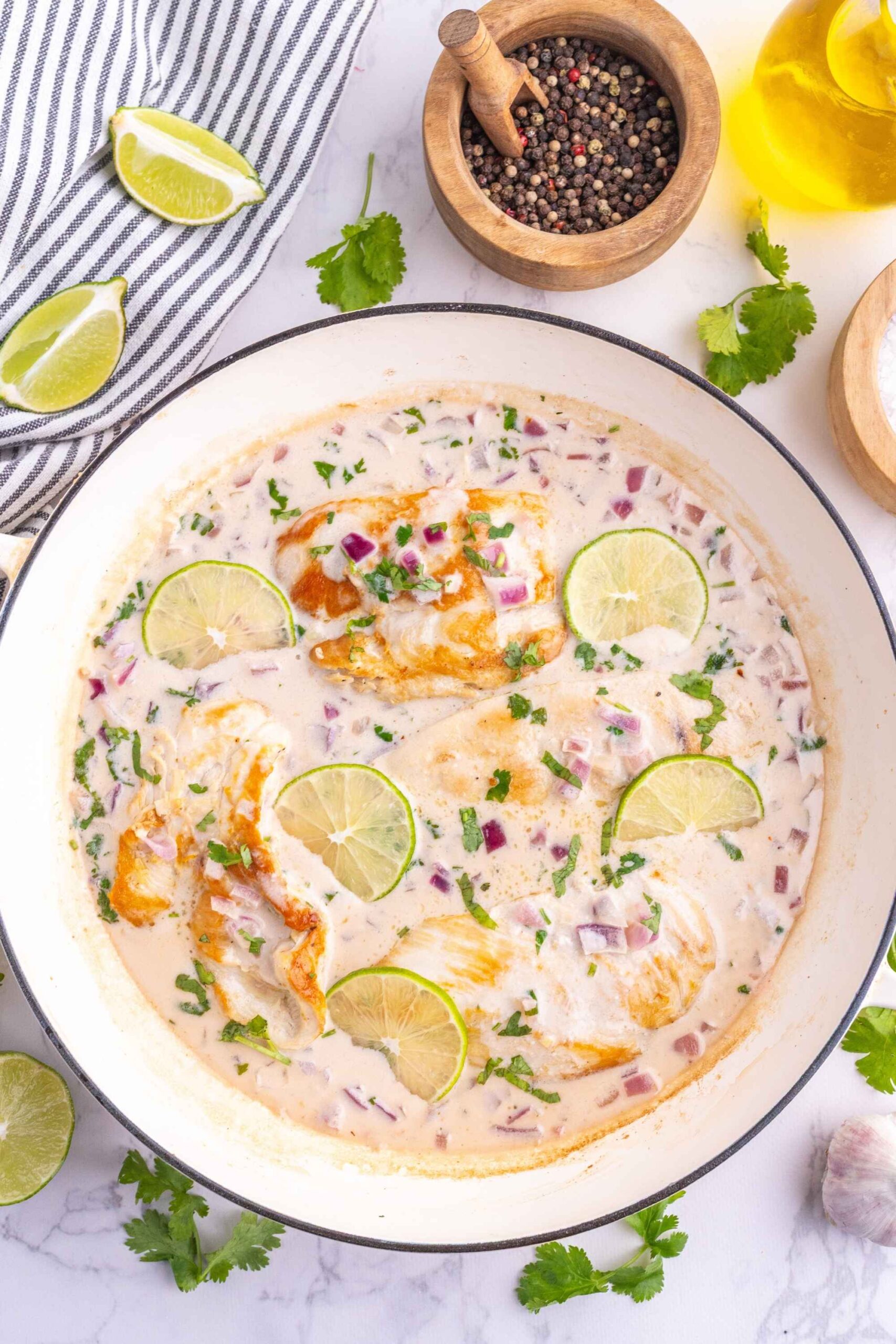 one pot coconut lime chicken