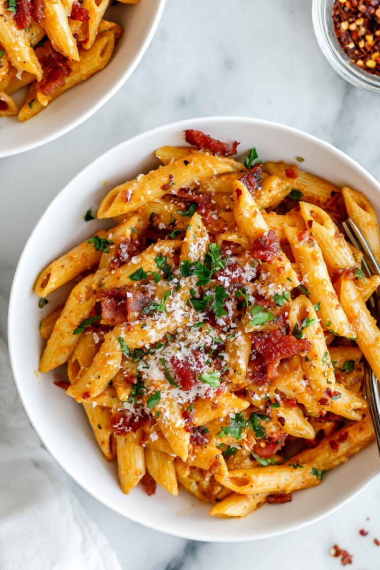 spicy bacon tomato pasta