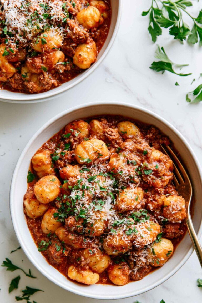 crockpot beef gnocchi bowls