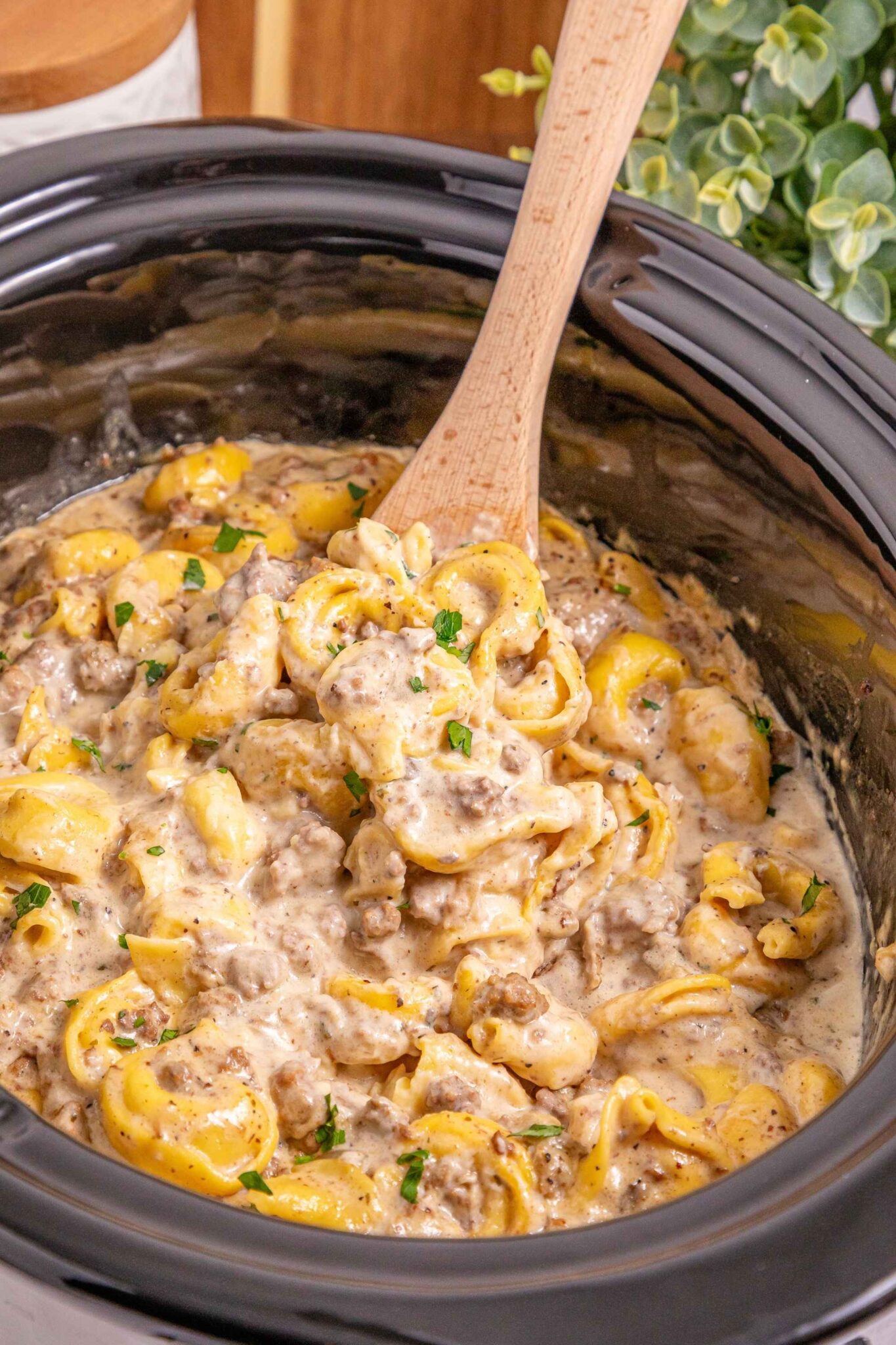 crockpot ranch beef tortellini