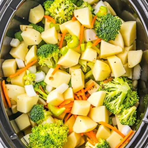 crockpot broccoli soup process