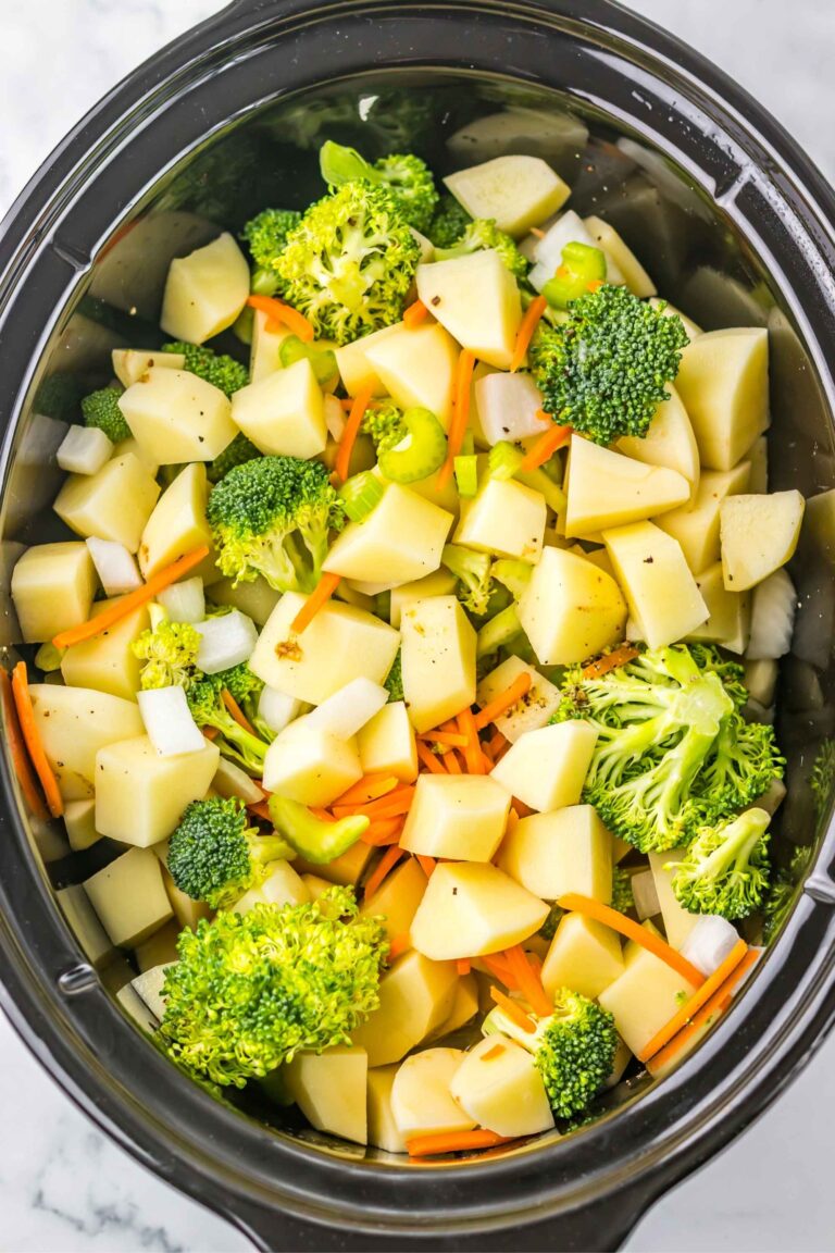 crockpot broccoli soup process